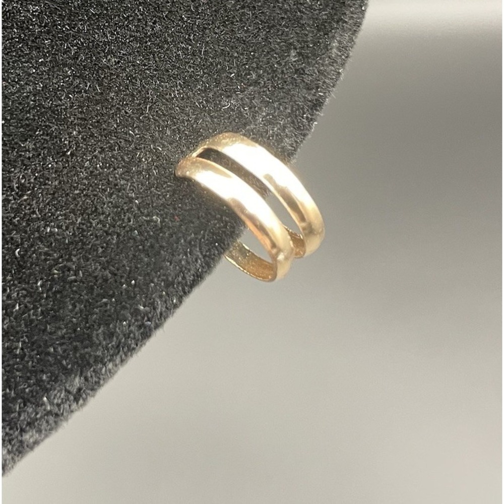 New Gold Tone Metal Double Loop Boho SINGLE Ear Cuff Earring(No Piercing Needed)